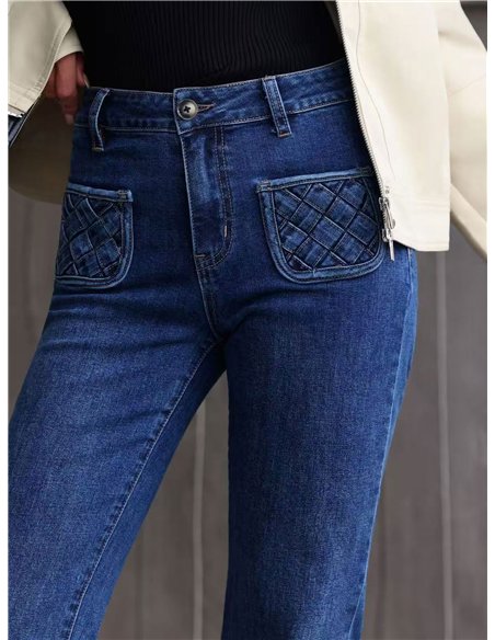Jeans bolsillos trenzado