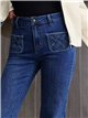 Jeans bolsillos trenzado