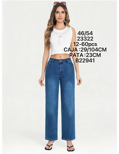 Jeans rectos talla grande