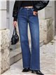 Jeans mit geradem Bein und Strasssteinen