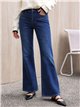 Jeans wide leg tachas bolsillos
