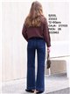 Jeans wide leg tachuelas