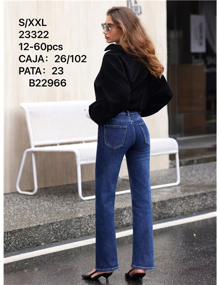 Jeans rectos strass