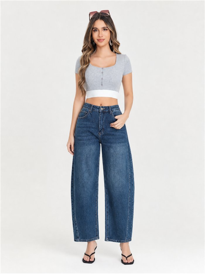 Jeans barrel leg