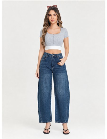 Jeans barrel leg