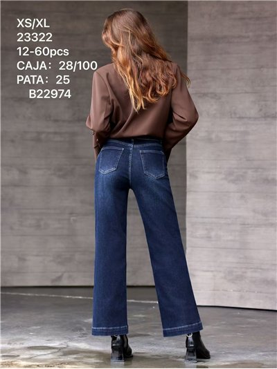 Jeans wide leg cintura cruzada 2
