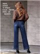 Jeans wide leg cintura cruzada