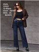 Jeans wide leg cintura cruzada