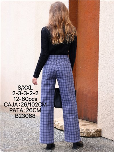 Jeans wide leg cuadros 2