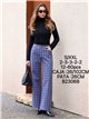 Jeans wide leg cuadros