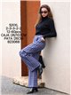 Jeans wide leg cuadros