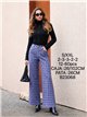 Jeans wide leg cuadros