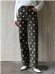 Jeans wide leg lunares