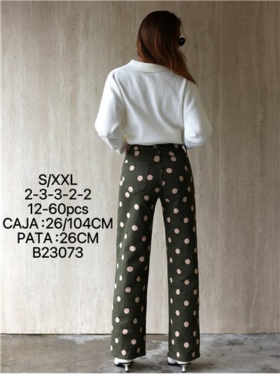Jeans wide leg lunares 2