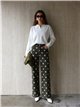 Jeans wide leg lunares