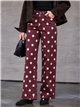Jeans wide leg lunares