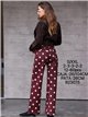 Jeans wide leg lunares