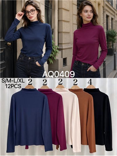 Camiseta básica cuello alto 2