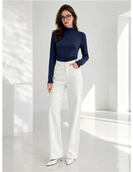 Camiseta básica cuello alto