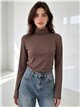 Camiseta lisa cuello vuelto
