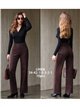 Jeans wide leg chocolate