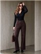Jeans wide leg chocolate