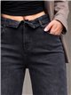 Dunkelgraue Jeans mit weitem Bein