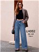 Jeans wide leg costuras