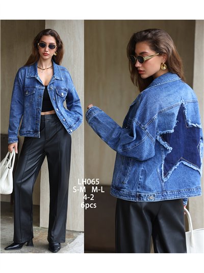 Chaqueta denim estrella desflecada 2