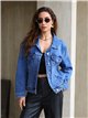 Chaqueta denim estrella desflecada