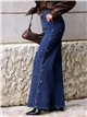 Jeans wide leg botones laterales