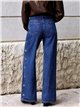 Jeans wide leg botones laterales