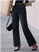 Jeans mit weitem Bein und Strasssteinen