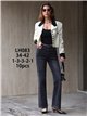 Jeans mit weitem Bein und Strasssteinen