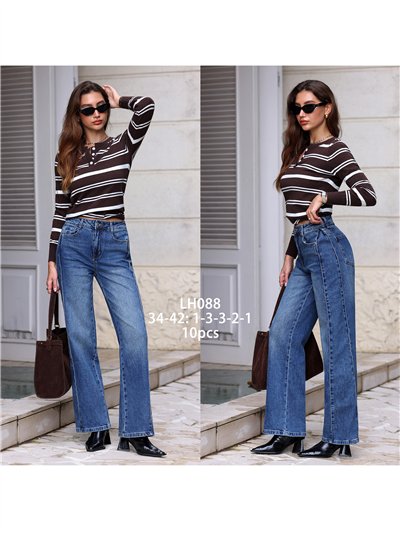 Weit geschnittene Jeans mit Nähten 2