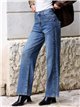 Jeans a gamba larga con borchie laterali