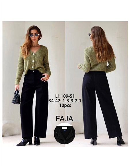 Jeans balloon negros con faja