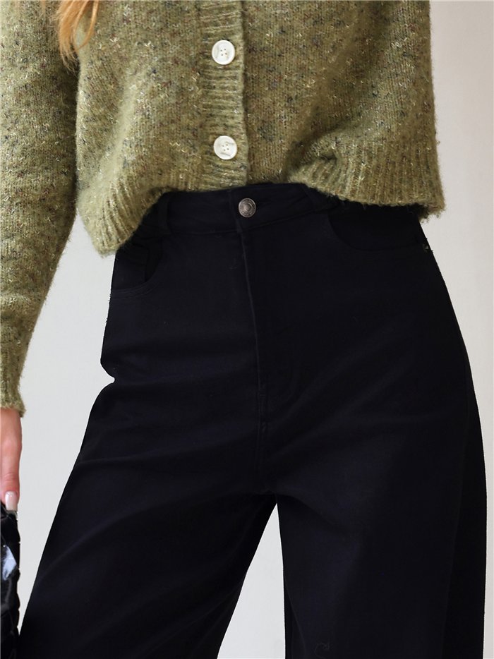 Jeans balloon negros con faja