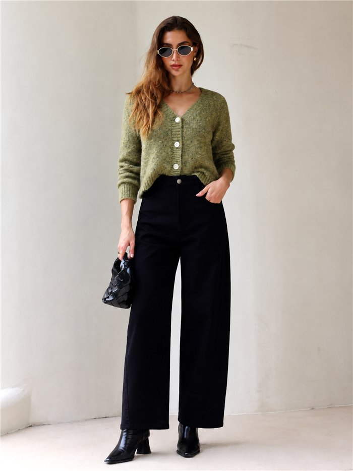 Jeans balloon negros con faja
