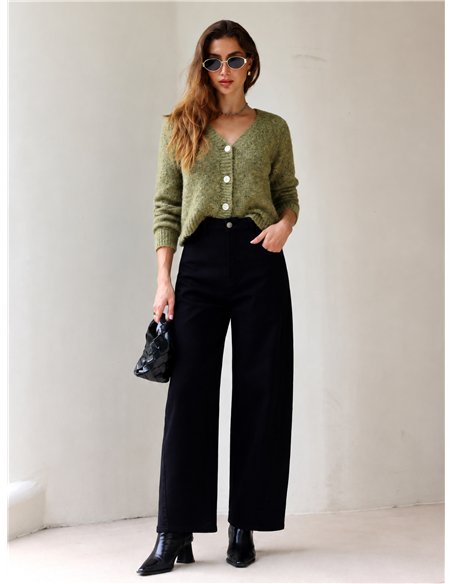 Jeans balloon negros con faja