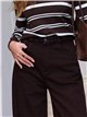 Jeans balloon chocolate con faja