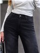 Jeans wide leg rombos strass