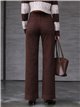 Jeans wide leg marrón botones multicolor