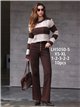 Jeans wide leg marrón botones multicolor