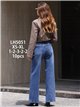 Jeans wide leg cintura cruzada