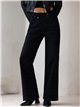 Jeans wide leg negros cintura cruzada