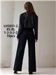 Jeans wide leg negros cintura cruzada