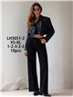 Jeans wide leg negros cintura cruzada