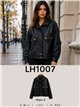 Chaqueta efecto piel bolsillos solapa