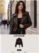 Chaqueta biker efecto piel cinturón